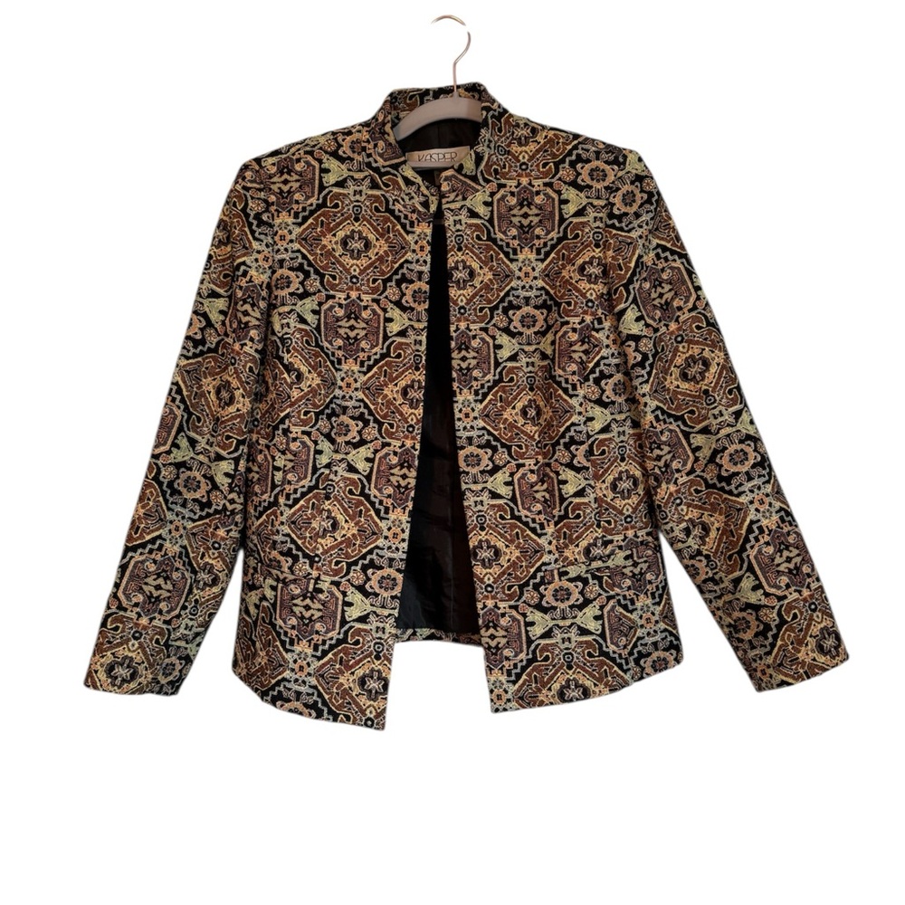Kasper Multicolor Patterned Blazer - image 1
